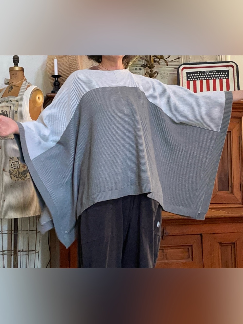 lululemon cape poncho cotton/modal/yak blend